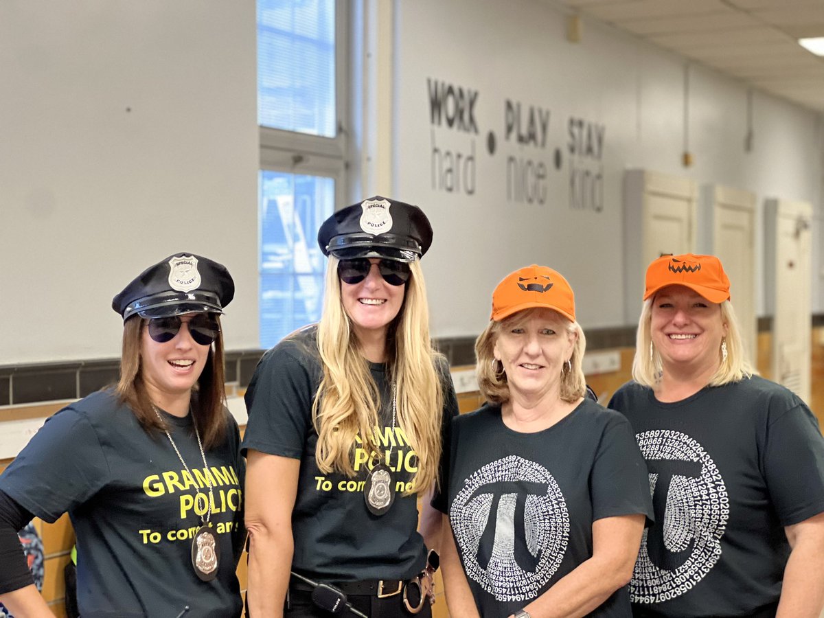 MrsburkeJenn's tweet photo. 4th & 5th departmentalized costumes. Halloween 22 #grammarpolice #pumpkinpi https://t.co/nSxS6QAdZX