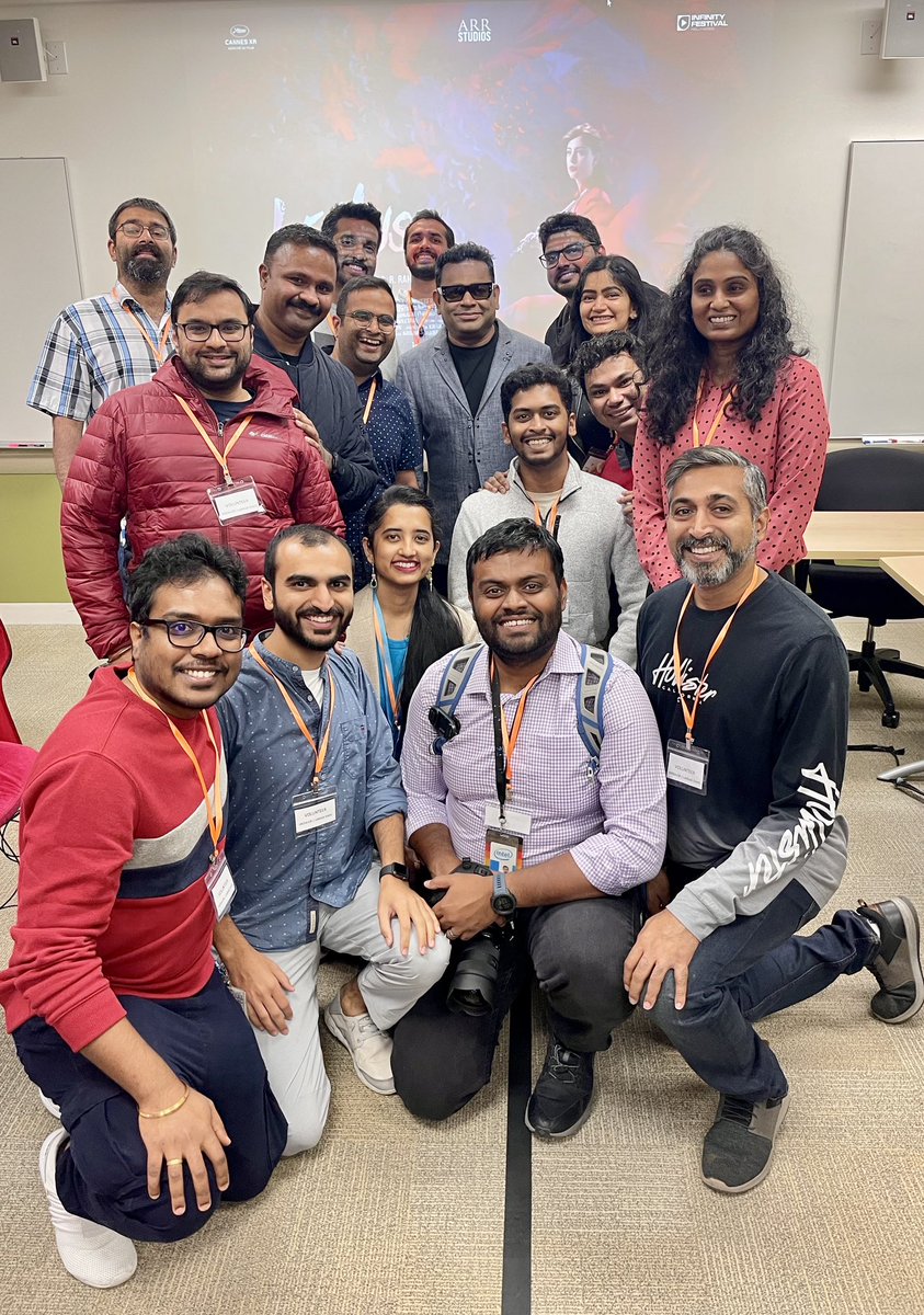 Our #JaiHo moment with <a href="/arrahman/">A.R.Rahman</a> 🇮🇳 at <a href="/intel/">Intel</a>