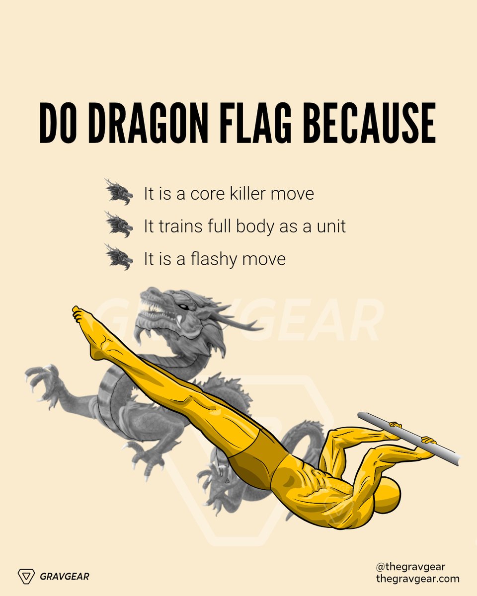gravgear's tweet photo. 🐉 Be a dragon
Dragon flag is a great workout because it engages your entire body and requires a lot of strength and coordination.
#gravgear #weightedvest #weightedworkout #workouttips #workoutmotivation #workoutideas #fitnesstips #calisthenicsaroundtheworld https://t.co/Q9r1HCry8z