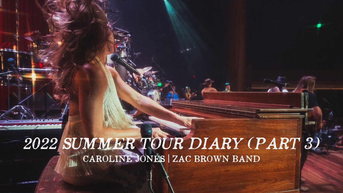 carolinejones's tweet photo. Part 3 of my #OutInTheMiddleTour diary with @zacbrownband is out now on my YouTube!✨ Watch it here ➡️ https://t.co/2FsnURJDsY https://t.co/GXqW2C7USt