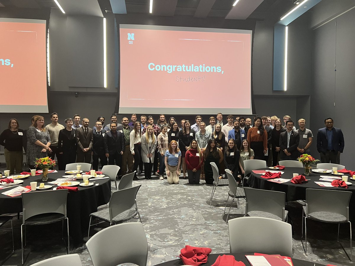 unl_cee's tweet photo. On Friday, we recognized our fellowship and scholarship recipients at the CEE awards banquet. What a great turnout! https://t.co/OTozqO0aYe