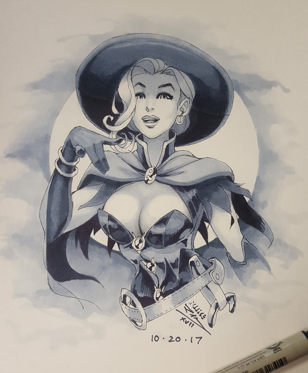 Witch Mercy from inktober 2017