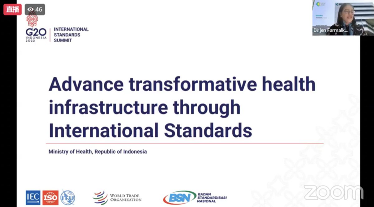 On 20 October 2022, the Indonesian Presidency of the G20, alongside the G20 Strategic Multilateral Platform, as well as BSN, IEC, ISO and ITU, co-hosted the G20 International Standards Summit 2022, with the World Trade Organization (WTO) participating substantially in this event.