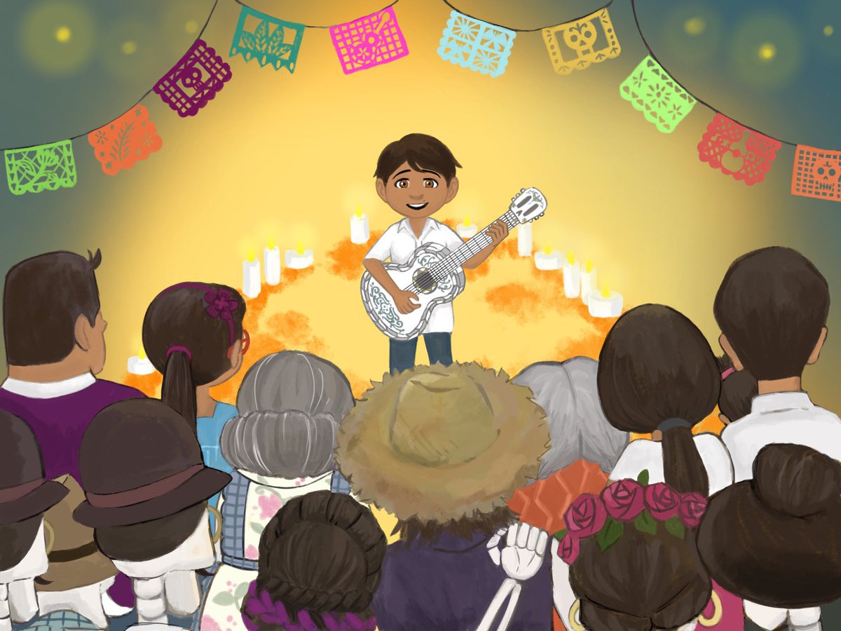 死者の日やぁ…
過去絵ですが💀🇲🇽🏵
#DiaDeMuertos 
#死者の日　#リメンバーミー
