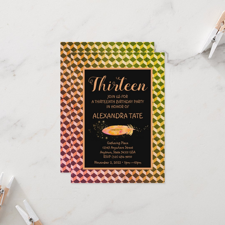 AMMXXIIDesign's tweet photo. NEW Personalized Birthday Party Invitation. Made just for you for any age or occasion. Enter age and party info to personalize this and get it made on Zazzle. ❤️

https://t.co/sovXsrufiH https://t.co/kiuUnERfMG