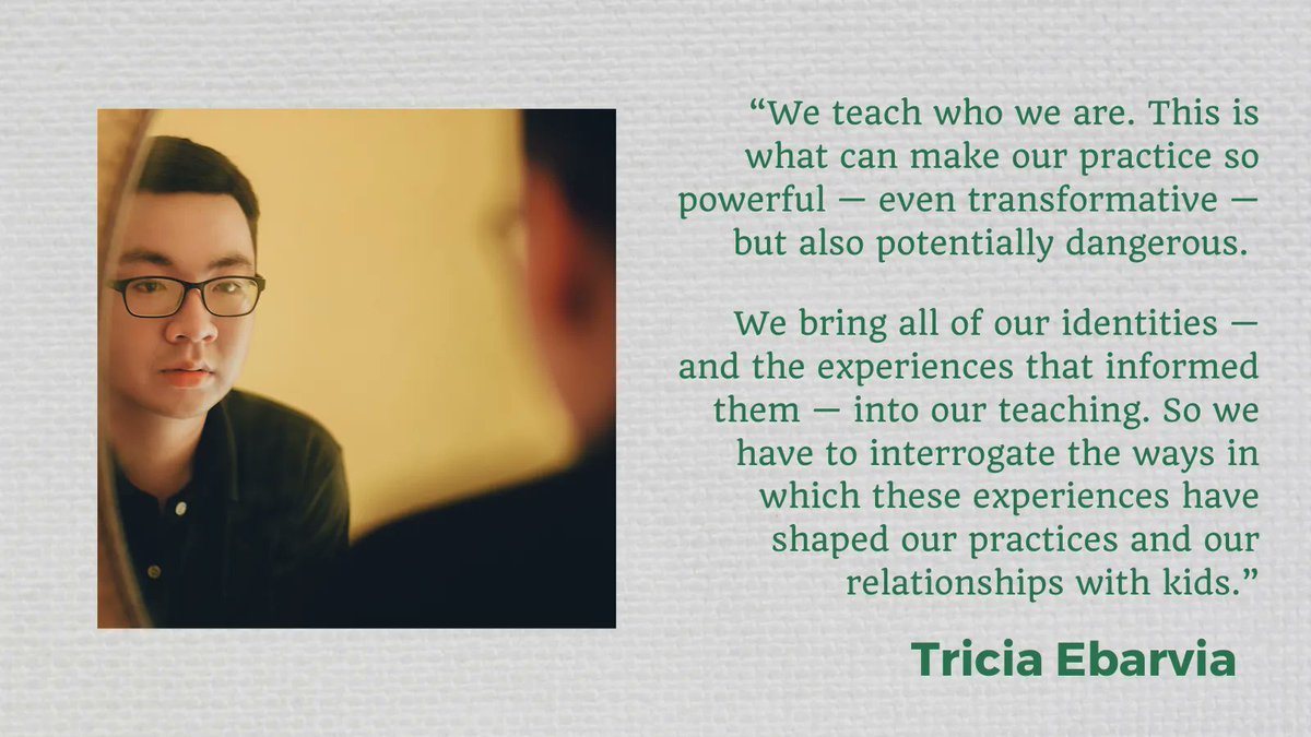 This quote from Tricia Ebarvia illustrates the importance of considering identity when analyzing texts. Explore the toolkit we've created to learn how to analyze texts with this context: bit.ly/3zUI4w4 #identity #edchat #elachat