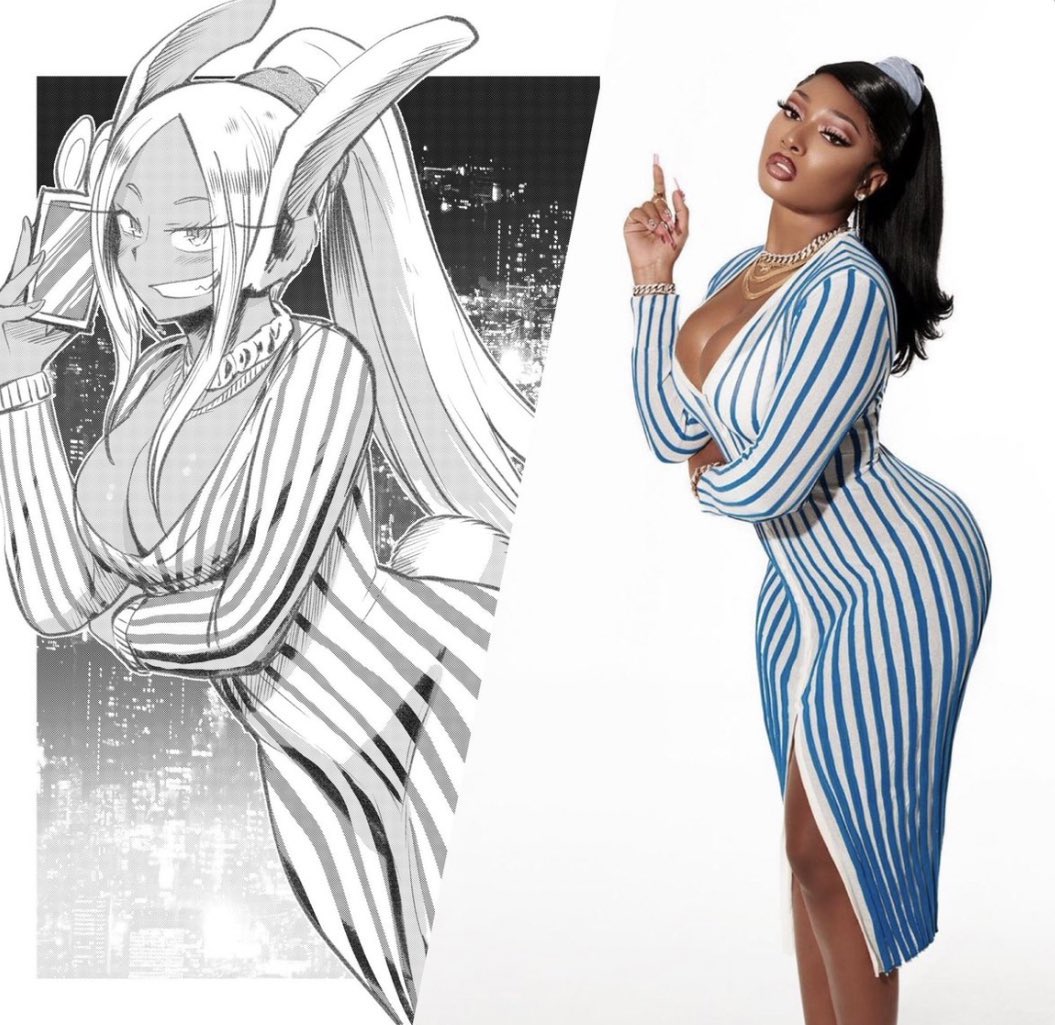 NChronicles_Off's tweet image. Taking this opportunity to remind y’all that one of Horikoshi’s assistant is a huge fan of Megan and has been using her a model for a lot of their Mirko art.