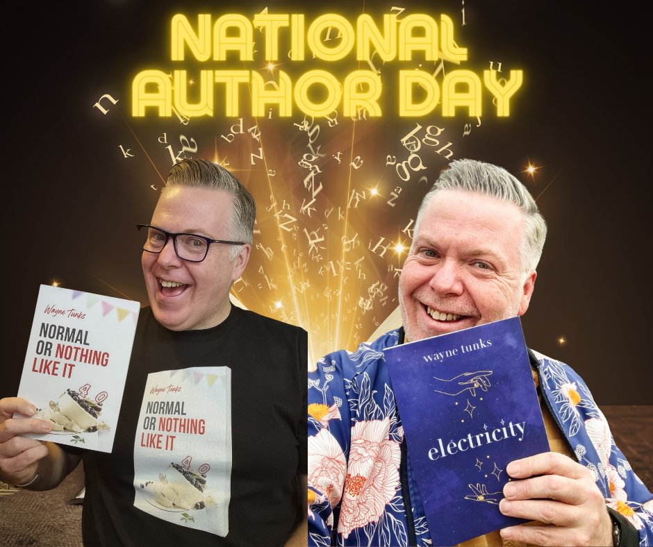 waynetunks's tweet photo. Happy #NationalAuthorDay. And may I suggest that both #NormalOrNothingLikeIt and #Electricity are great Christmas presents. Available to order from all book stores, or send us a DM to order signed copies that can be posted anywhere in Australia. https://t.co/KeqQ9Igbmr