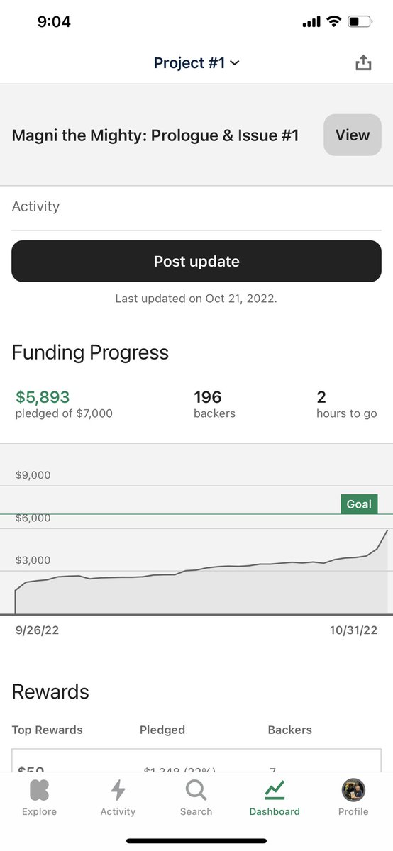 CBDevin95's tweet photo. Thanks to a sizable donation, Magni is only $1107 away from funding 😭!!! Let’s knock this thing out of the park for Asgard!!! #EmbraceDestiny #ComicsDoingGood https://t.co/2fW3NJOJqb