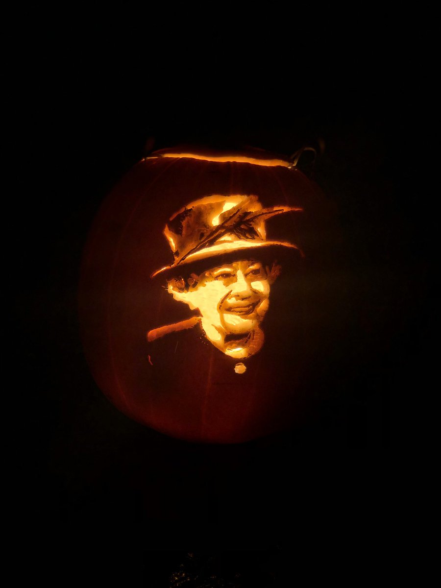My neighbor has the best pumpkin in the neighborhood… again.