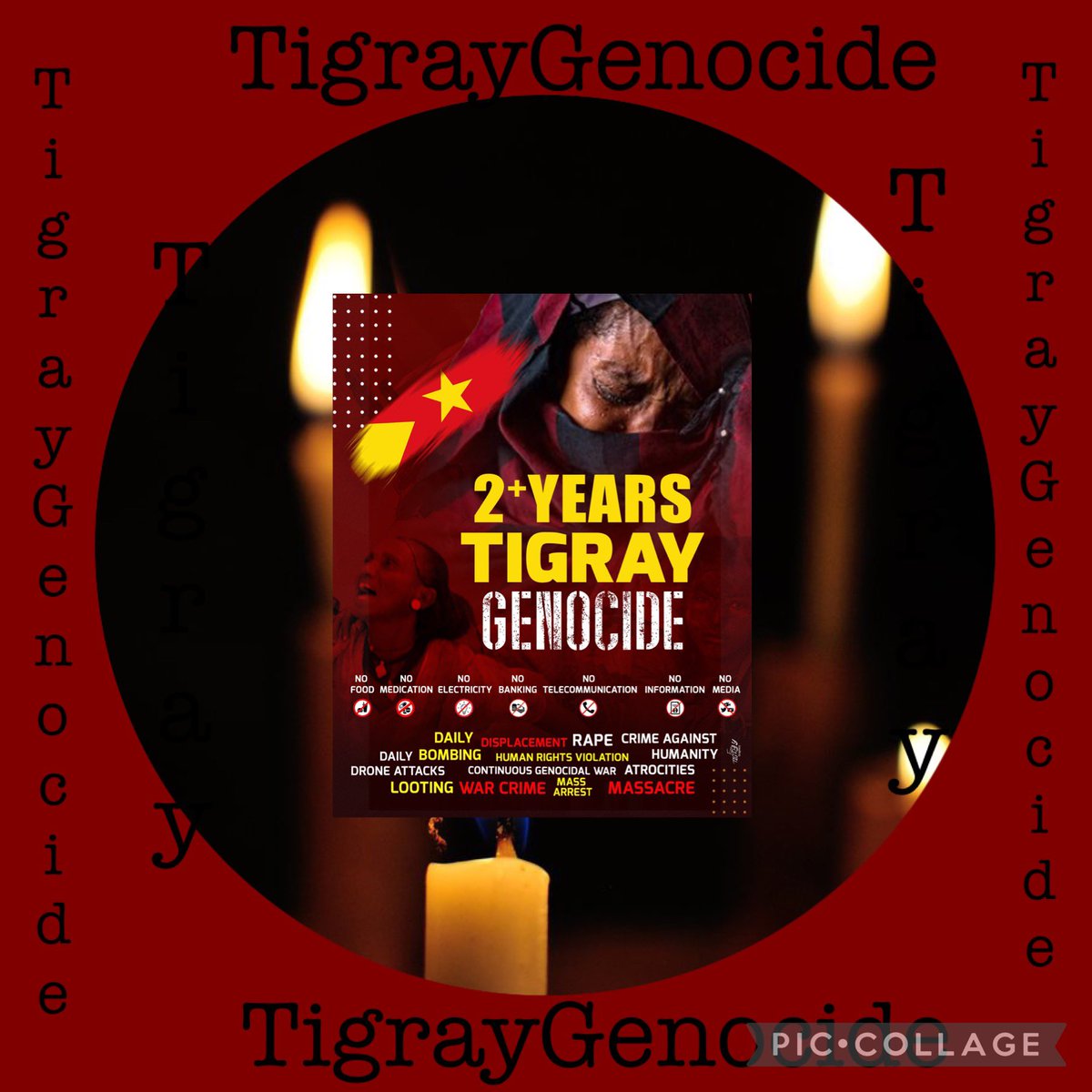 Justice4_Tigray's tweet photo. Two years of
#Complete_siege #Starvation #No_medication #No_food #No_banking
#No_telecommunication #No_media
#Daily_drone_attacks #Daily_bombing
#Displacement #Atrocities #Mass_arrest #Looting #Rape #Massacre #War_crime
#Crimes_Against_Humanity
#Human_rights_violation
@UN @hrw https://t.co/wxvC3M27qa
