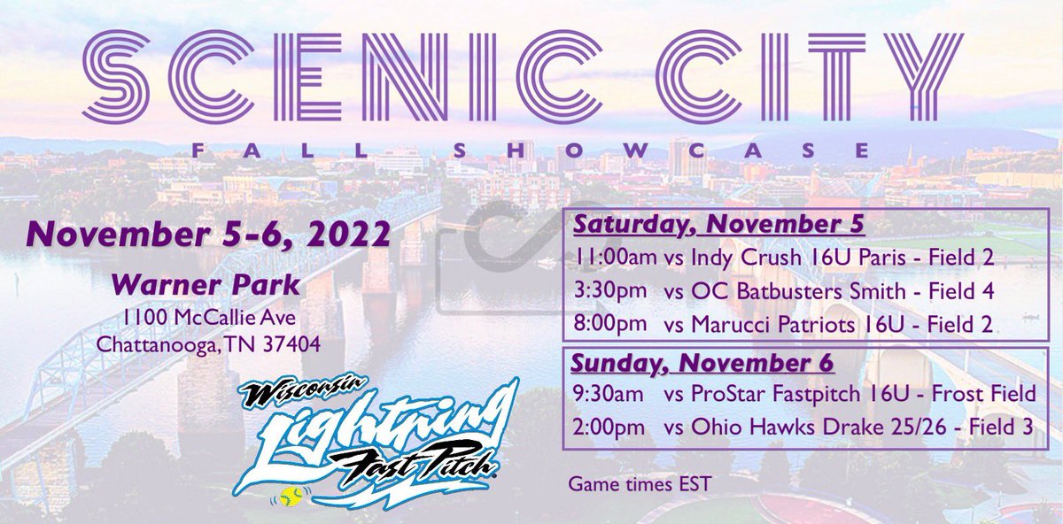 We are back in action this weekend in Chattanooga, TN for the Scenic City Fall Showcase. 

Profile Pages: bit.ly/3lQsEVq
YouTube: bit.ly/3cNTUyF

#LightningPride