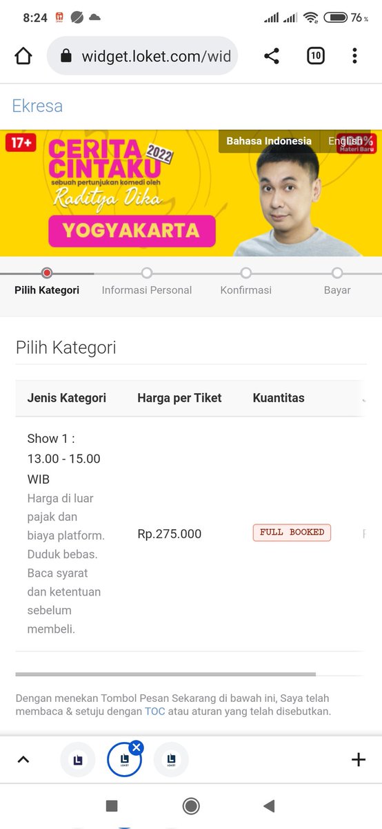 amywidi's tweet photo. ga akan berenti refresh sebelum berubah jadi soldout 😆 https://t.co/AlNU1OXkiN