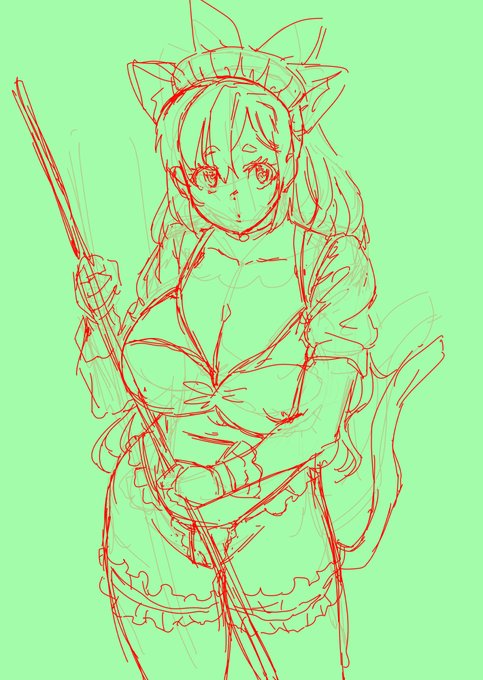 ラフだといい感じなんだけどなあ… 