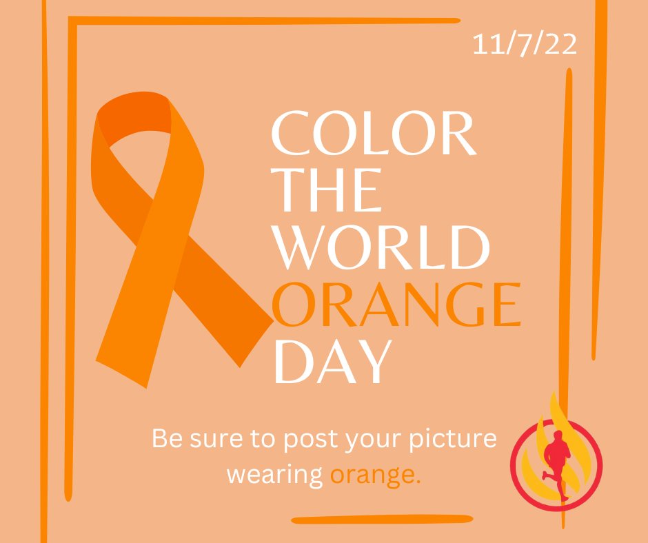 FightTheFlame5k's tweet photo. #Colortheworldorangeday #crpsawareness #FightTheFlame https://t.co/wP8fJn76ag