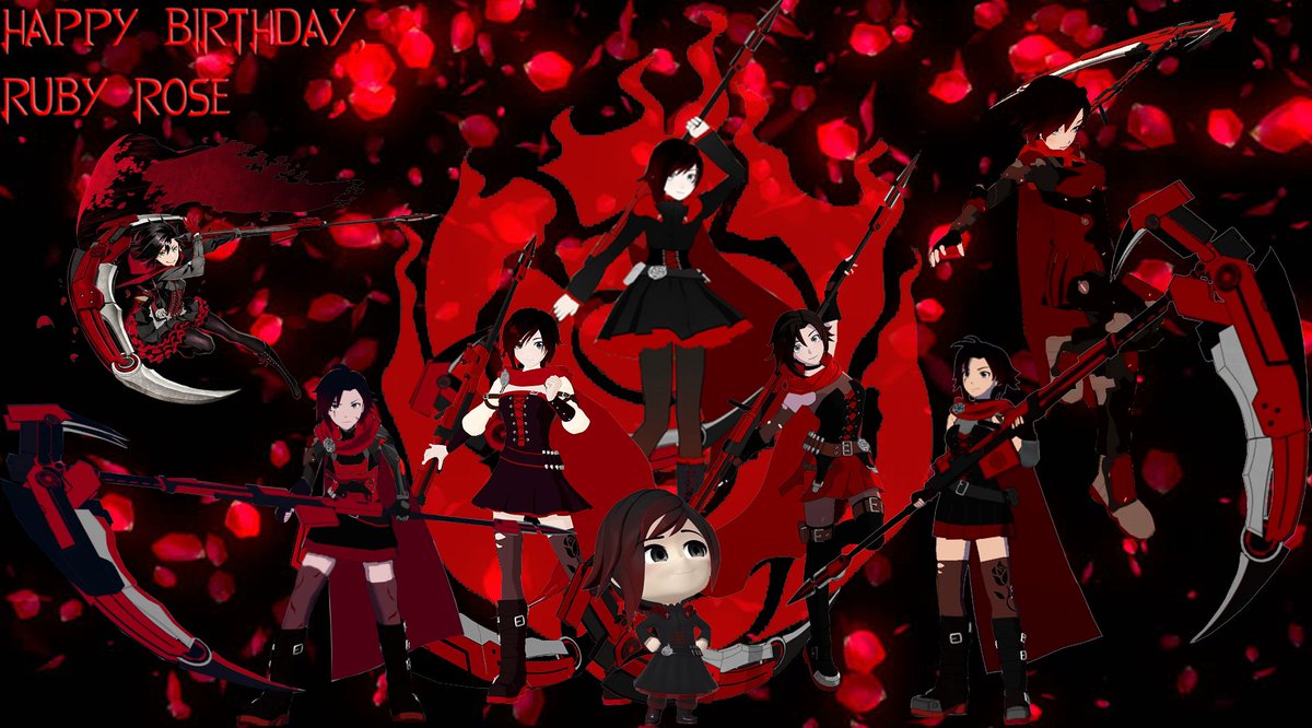 KRAvenger2024's tweet image. Happy Birthday,Ruby!!!

Made a new birthday for Ruby this year,including her Remnant Evolution and Defenders: Red like Roses variants that I made