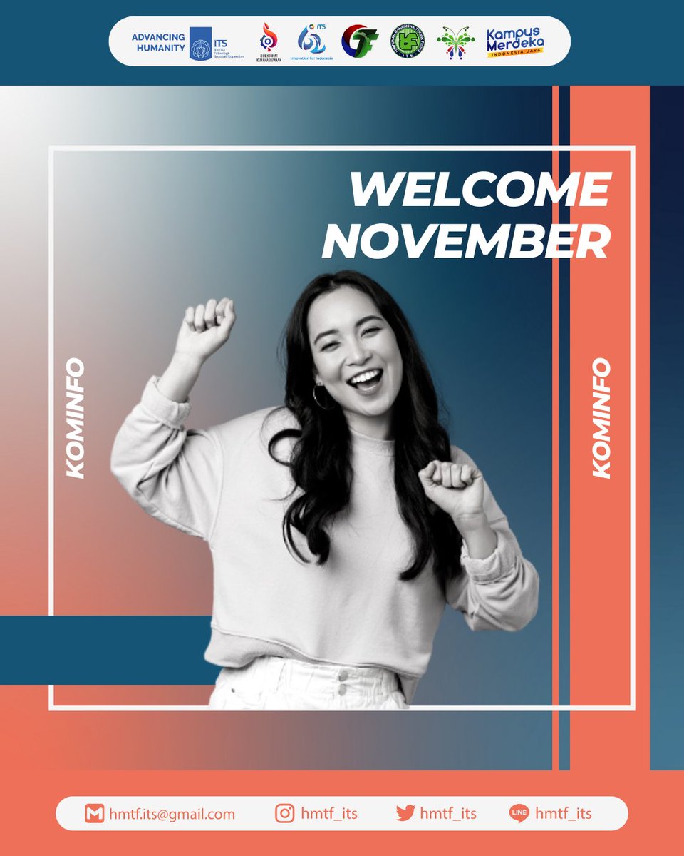 [WELCOME NOVEMBER!]

"Hello Nopember! Be as productive, happy, and helpful as possible. Don't let 30 days pass in vain."

#WelcomeNovember
#KOMINFOHARMONIMANFAAT
#HMTFITS2122
#ITSSurabaya
