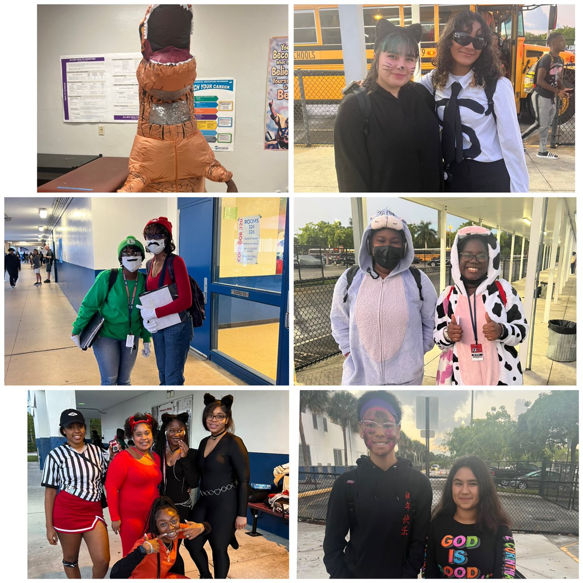 Happy Halloween! 👻🎃 Homecoming Spirit Week: Day 1 Custome Day was a HUGE success! @msformoso @afrancois85 @kmar719 #homecomingweek#spiritweek#patriotsneverrest