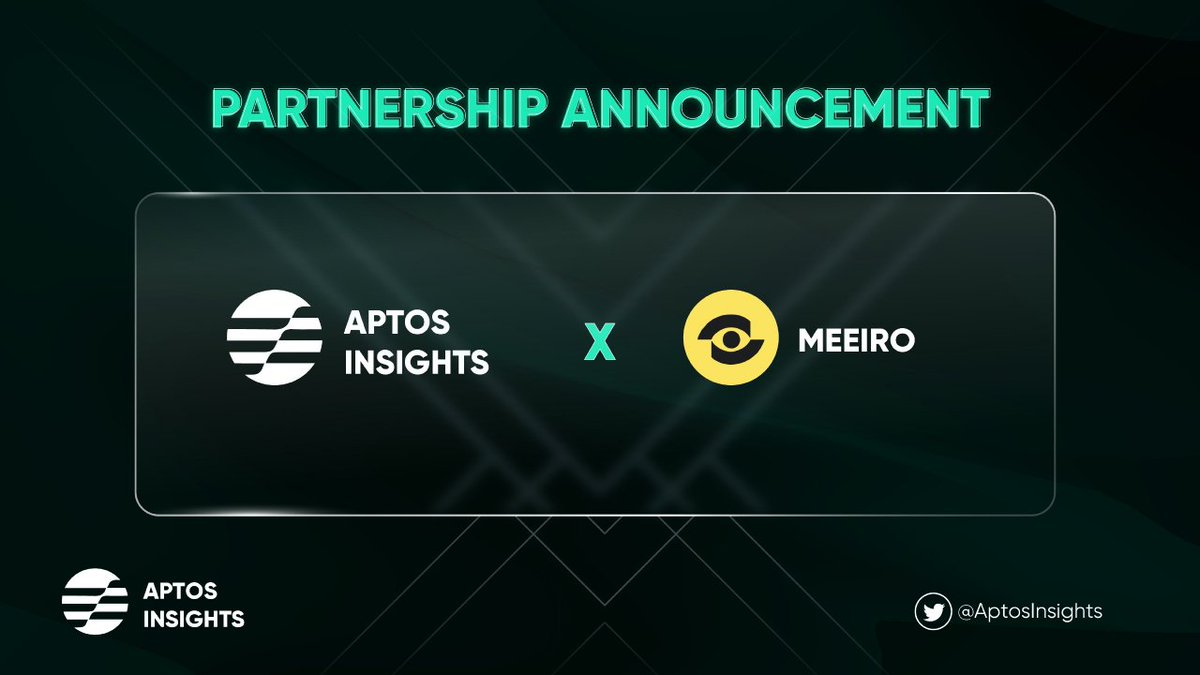 📍We celebrate our partnership 🔥
 
We are giving away 10 slots Wl spots to 10 lucky winners 

To win 👇
1️⃣Follow <a href="/AptosInsights/">Aptos Insights 🌐🖤🤍</a>  &amp;  <a href="/Meeiro_xyz/">Meeiro</a>
2️⃣ Like &amp; Retweet this tweet
3️⃣ Tag 3 friends

Thank you and good luck! 👍 

#FLM, #Aptos, #AptosInsights, #AptosEcosystem, #Giveaway