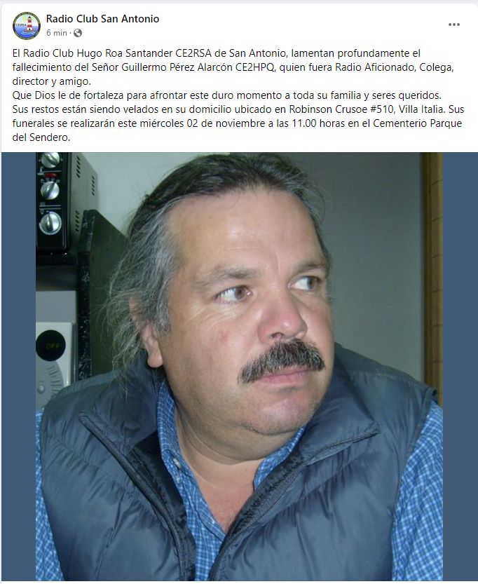 CE2RSA's tweet image. QEPD Guillermo CE2HPQ