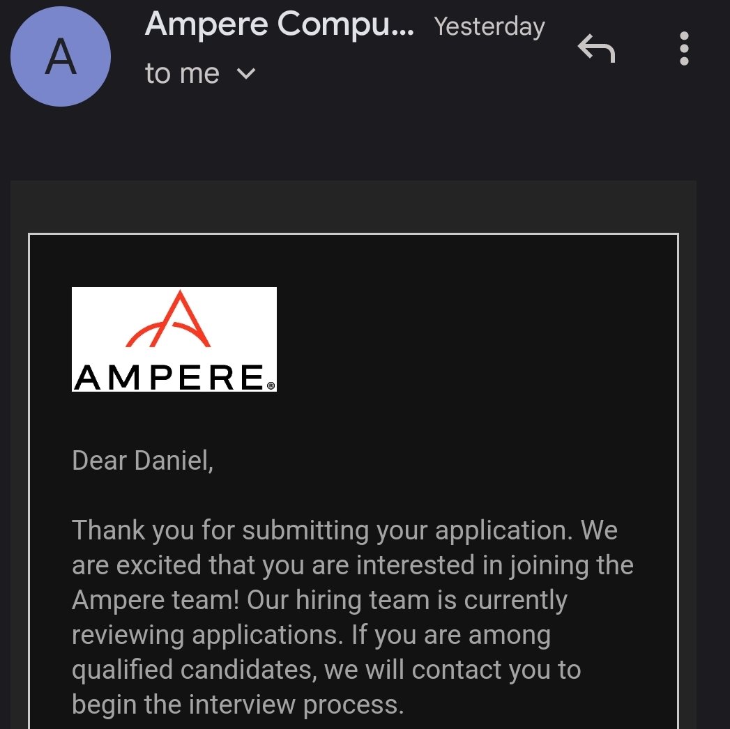 thecakeislegit's tweet photo. @Casper042 @geerlingguy @JoeC @AmpereComputing Haha, I actually just submitted an application for them yesterday. https://t.co/EboTi0qNyR
