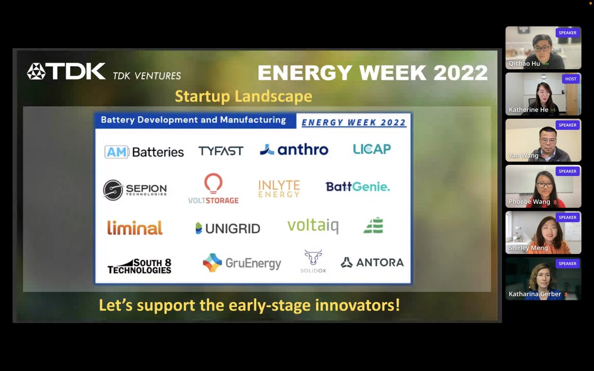 <a href="/TDKVentures/">TDK Ventures</a> Thanks for today's event :) very engaging!  And really appreciate the shoutout for all the #startups 
UNIGRID and SOUTH8 are spun out of  <a href="/LESC_Public/">Laboratory for Energy Storage and Conversion</a> we are so proud of them !!!
