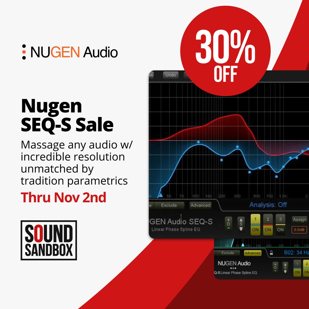SoundSandbox's tweet image. Massage and correct any 🎧 audio with 🔊 incredible resolution you just can’t get with a traditional parametric interface.

Sale Only Thru 11/2:
bit.ly/3Do3Awv

NUGEN Audio #plugin #plugins #vstplugins #audioengineer #SoundSandboxStore