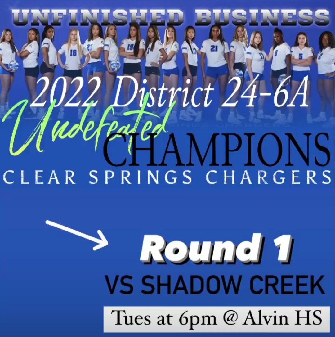 Clear Springs VBall on Twitter support your girls tomorrow in