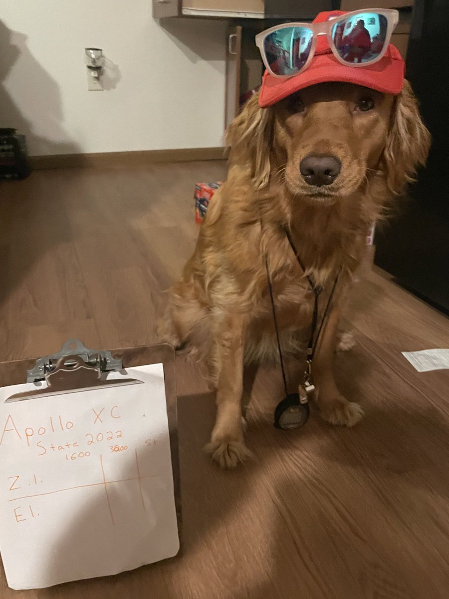 Coach Piper is all set to take Zili and Eli’s splits at State this weekend! She might be the mastermind behind our program! #WiseBeyondHerDogYears