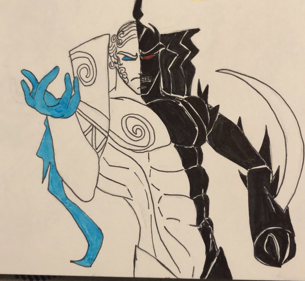 CodenameEddy's tweet photo. #SMTober Day 17- Chariot Mara. Day 18- Deity Zeus. Day 19-Lovers Nuwa and Yakumo. Day 20-Mask Sukuna-Hikona https://t.co/wroXRsHDe3
