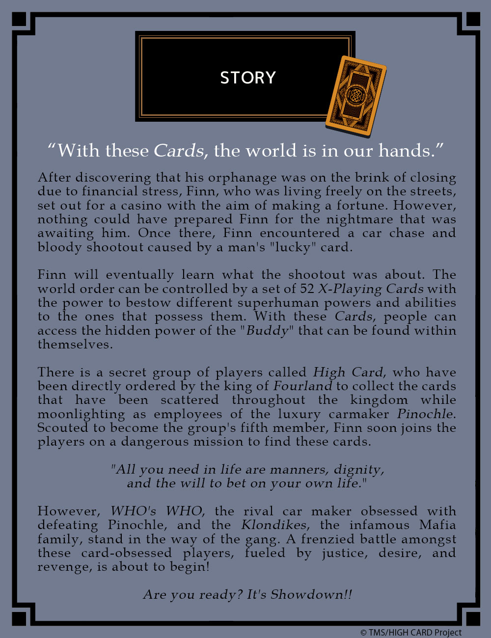 High Card Anime: How are the X-playing Cards ranked in Power?