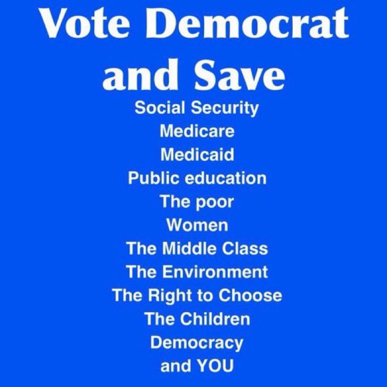Nov 8th - 7 Days to Election Day - GOTV🗳️

The current GOP wants to:
Cut/End Social Security &amp; Medicare
Ban Abortion nationwide
Let energy &amp; prescription costs run wild
Take away your rights
And give more tax cuts to the rich

#EndtheGOP
#VoteBlueToProtectYourRights 

#wtpBLUE