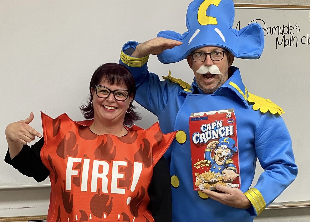 Halloween is always so much fun ⁦<a href="/ChapCares/">Chaparral HS</a>⁩! How ‘bout that Captain Crunch and Taco Bell sauce?! Staff costumes always give our students the best giggle! 🎃 👻 Today was no different ❤️