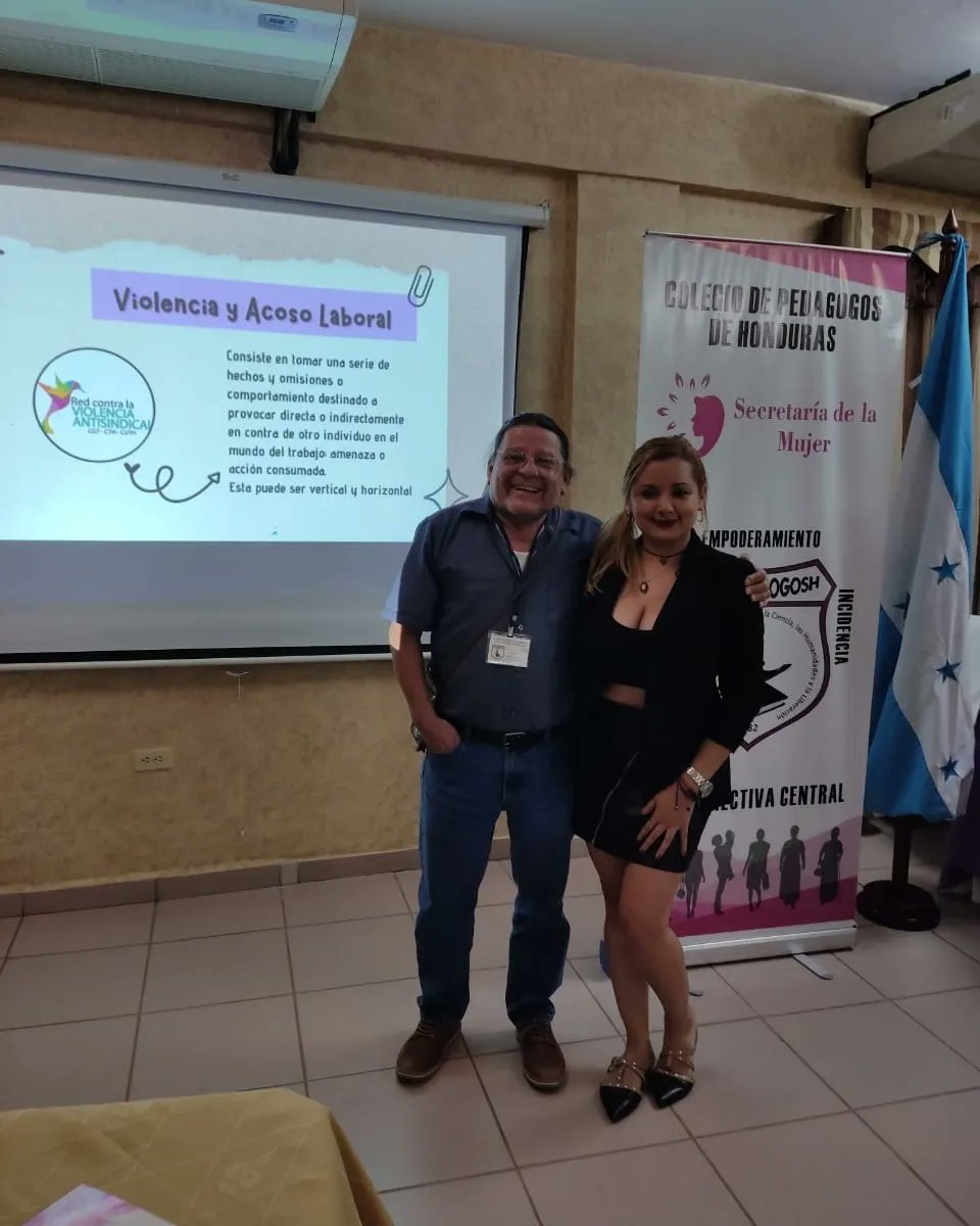 JuventudesCUTH's tweet photo. La compañera Zenia Díaz, sec. #JCUTH, facilitó taller sobre Violencia Laboral a representantes de la Secretaría de la mujer de los Capítulos de #COLPEDAGOGOGSH. 
#CUTH #JCUTH
#RedContraVA
#COLPEDAGOGOSH https://t.co/EvbHy3F4up