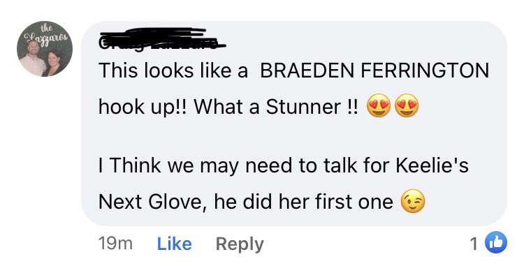bferrzy's tweet photo. “It’s just a glove” … No… This is why I do what I do. The reaction makes every minute spent on designing this glove worth it. https://t.co/UqDPMUKehP