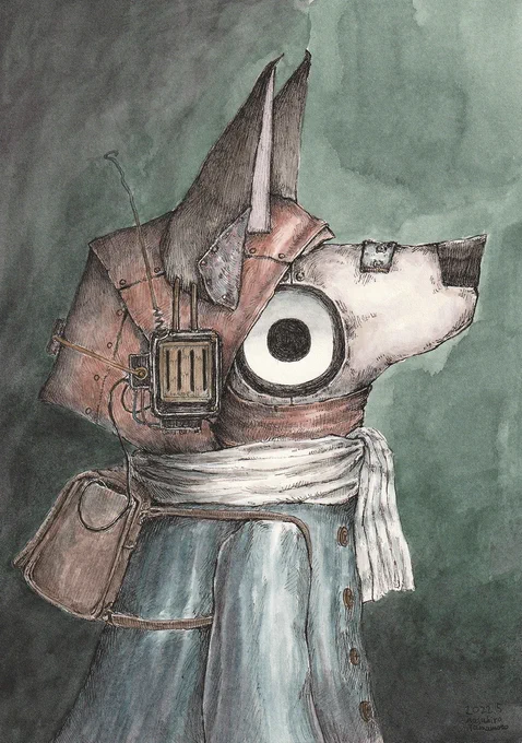 #犬の日犬はマズルを描く時が楽しい。 