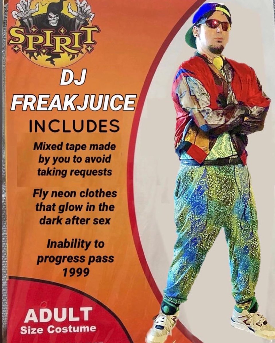 JudyRainMusic's tweet photo. Happy Halloween lovelies! Here are some last minute costume ideas from @djfreakjuice &amp; me! I’m also available to perform at your party if you buy my costume first! 💋 #spirithalloween #judyrain #djfreakjuice #90s4life #dj #freakjuice https://t.co/7i23MqDl3N