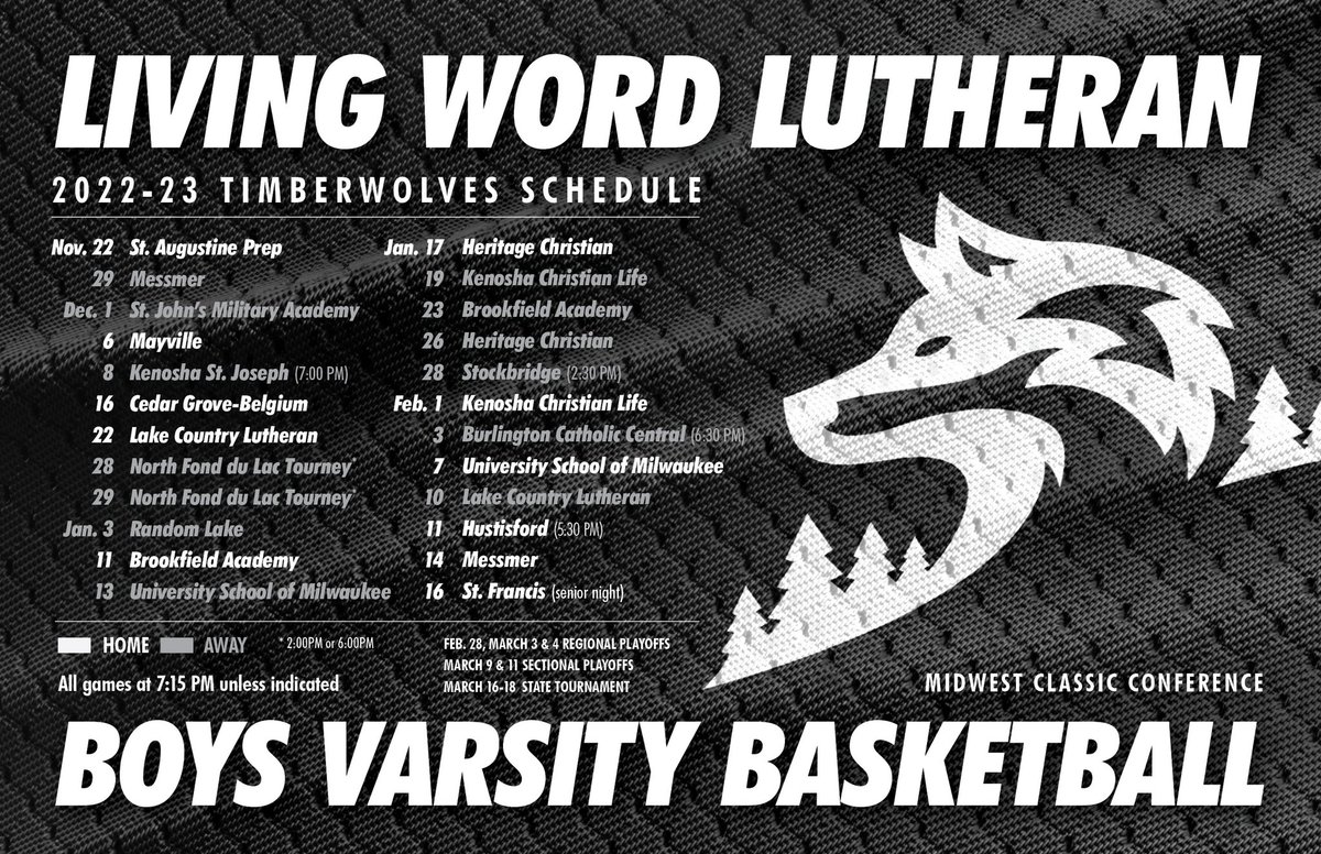The Varsity schedule for the 2022-23 season is here!