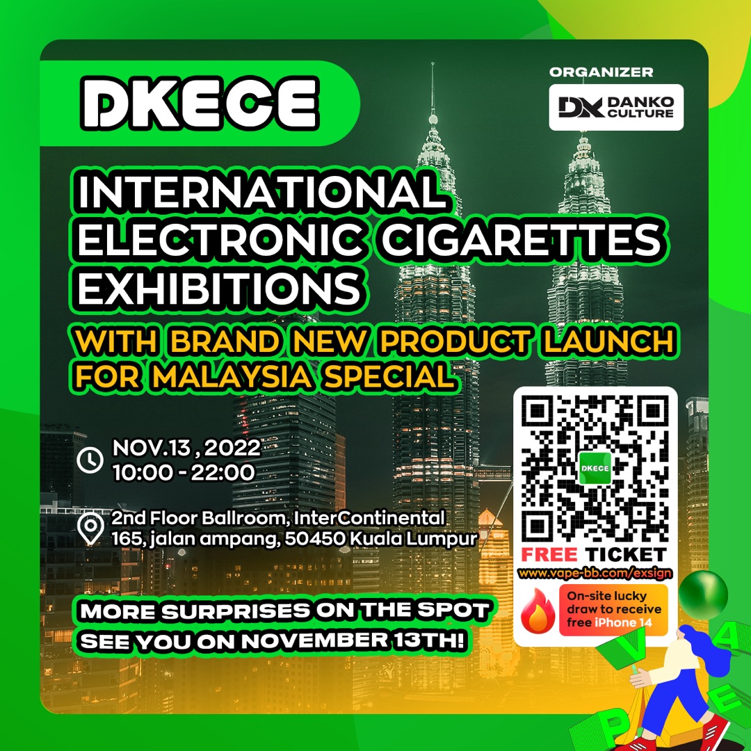 YOOZGlobal's tweet photo. YOOZ will be at DKECE exhibition, Malaysia. There will be lots of activities that you can experience.๐ฅ
๐TIME: November 13, 2022 10:00--22:00
๐Location: 2nd Floor Ballroom, InterContinental Kuala Lumpur, Malaysia
#vapemaster #eliquid #vapeshow #vapeporntricks https://t.co/SyU14mAJ9t