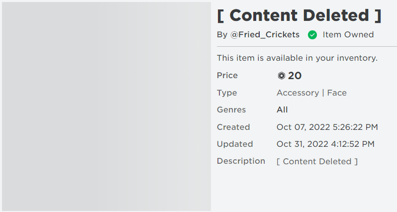 Roblox deleted the Momo face