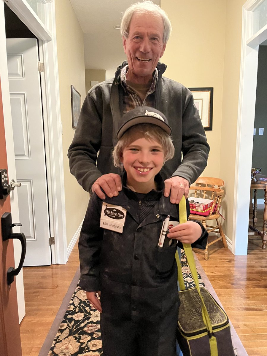 Tonight for Halloween our son Sheamus dressed up as Bill, our wonderful feed truck driver. Our other son Maclean went as Murray Switzer, a local farmer &amp; family friend. Guess you never know who you may inspire in this great industry! #whossmilewasbigger