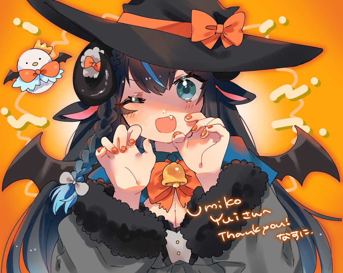 UmikoYui's tweet photo. Happy Halloween! 🎃🖤

🎨: @onusay_ssk 

#Vtuber #ENVTuber #umikoyuiart https://t.co/ooVVRpghmD