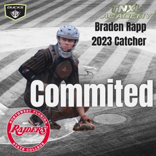Brian J. Martinez (@tnxl_baseball) on Twitter photo Congrats to 2023 C Braden Rapp on his commitment to NWF ST. Braden Has battled adversity and we are very proud! NWF got a good one here. <a href="/TNXLAcademy/">TNXL Academy Ducks</a> <a href="/NWFRaiders_BSB/">NWF Baseball</a> <a href="/RappBraden/">Braden Rapp</a> <a href="/CanesFla/">Canes Florida</a> Congrats to 2023 C Braden Rapp on his commitment to NWF ST. Braden Has battled adversity and we are very proud! NWF got a good one here. <a href="/TNXLAcademy/">TNXL Academy Ducks</a> <a href="/NWFRaiders_BSB/">NWF Baseball</a> <a href="/RappBraden/">Braden Rapp</a> <a href="/CanesFla/">Canes Florida</a>