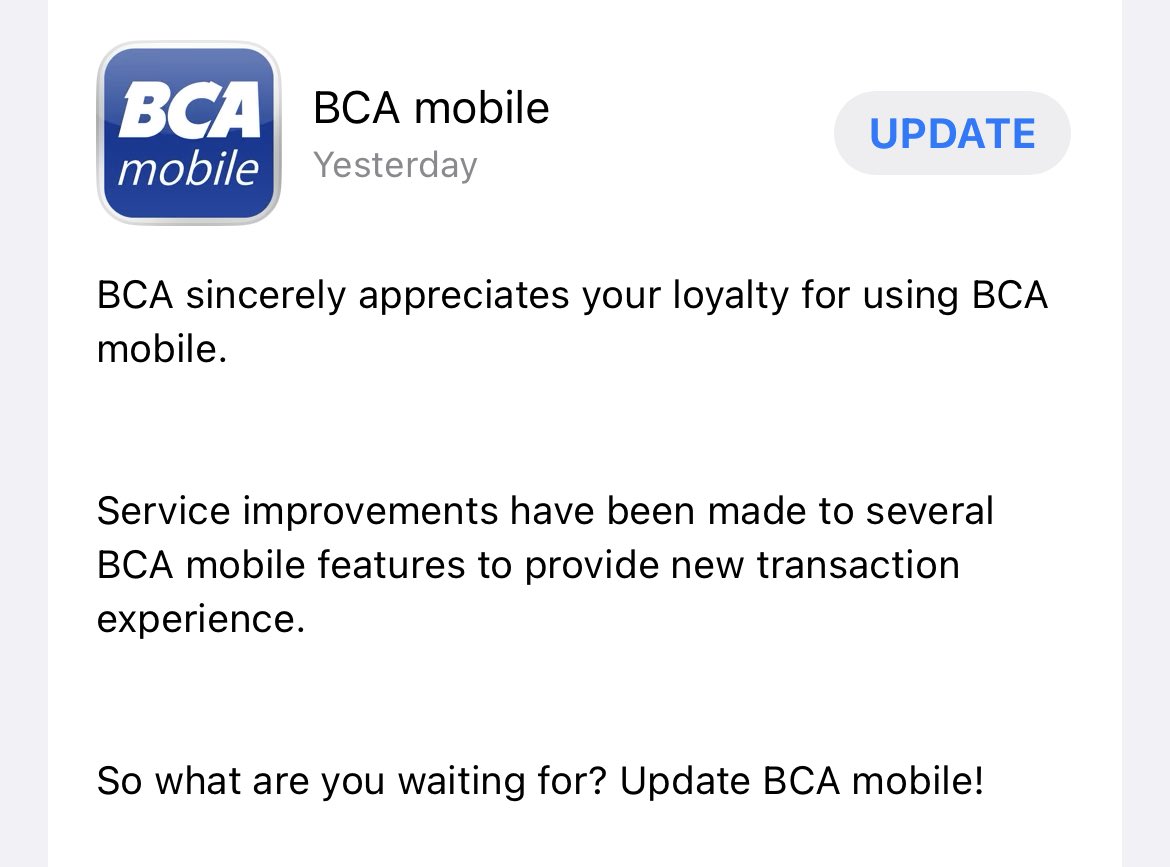 Update terbaru rilis. Sudah sembuh nih setelah update