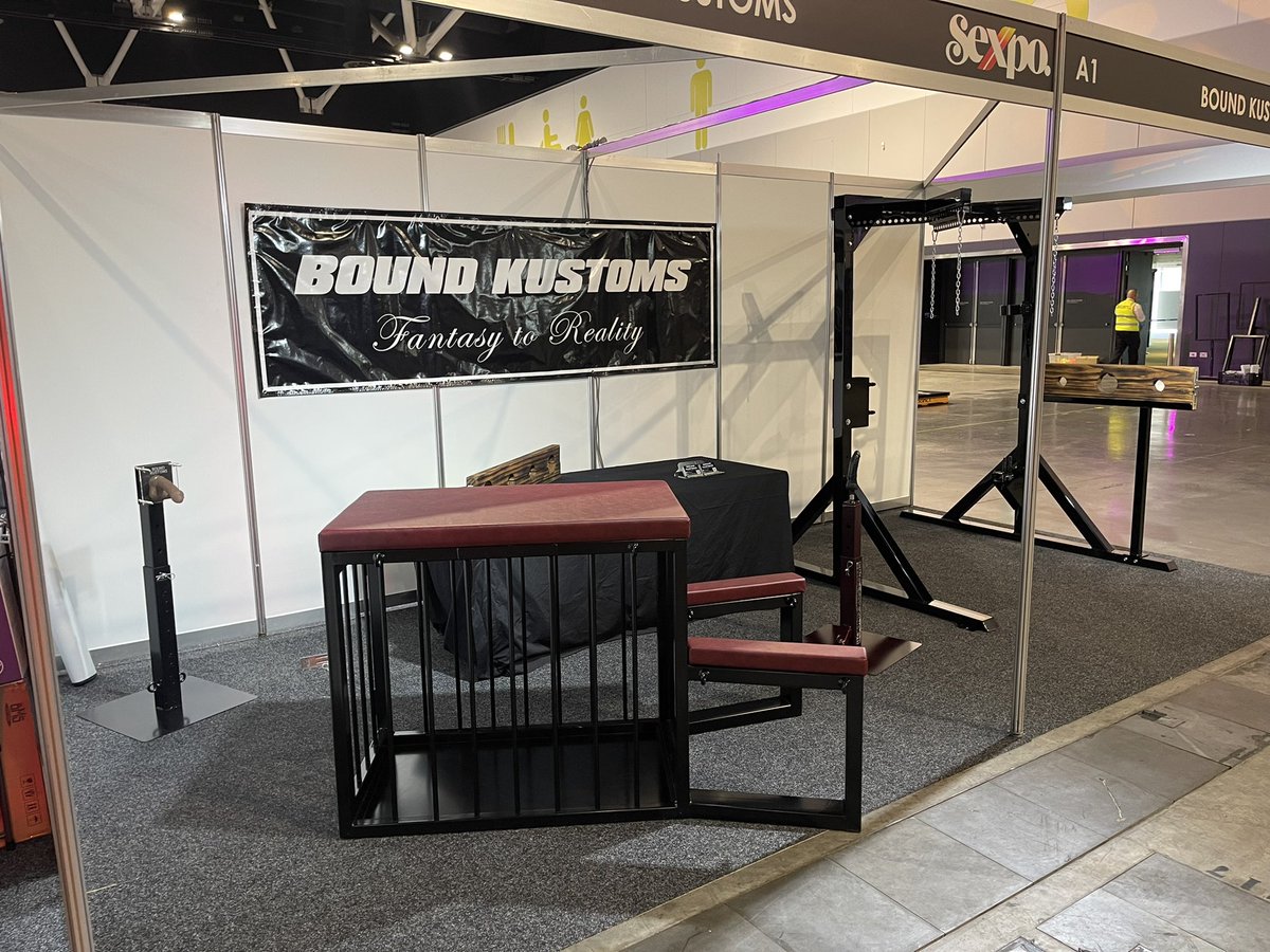 Some of our products on display at Sydney sexpo last weekend. All made in our BoundKustoms workshop in Australia