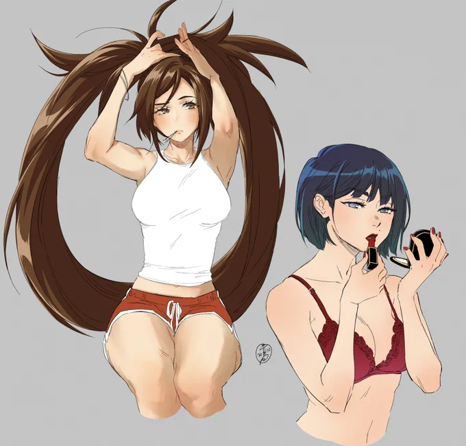 Xrd ladies gettin ready  #ggxrd #ギルティギア 