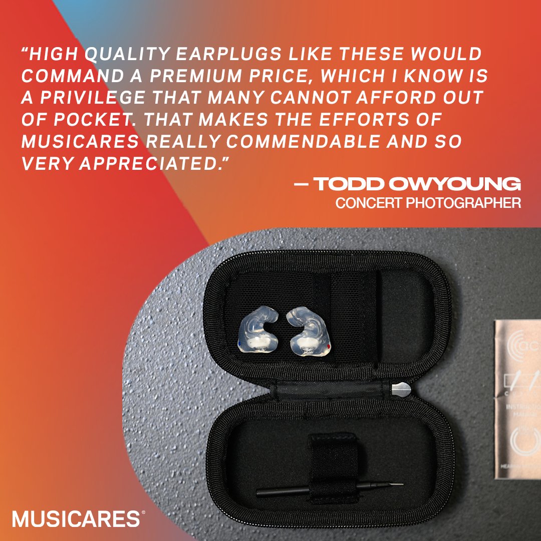 @toddowyoung, a music photographer, stopped by @MusiCares' hearing clinic at Austin City Limits last year. Read his full review of the MusiCares clinic and his custom earplugs on his website here: grm.my/3sKtMMS 📸 credit: @toddowyoung