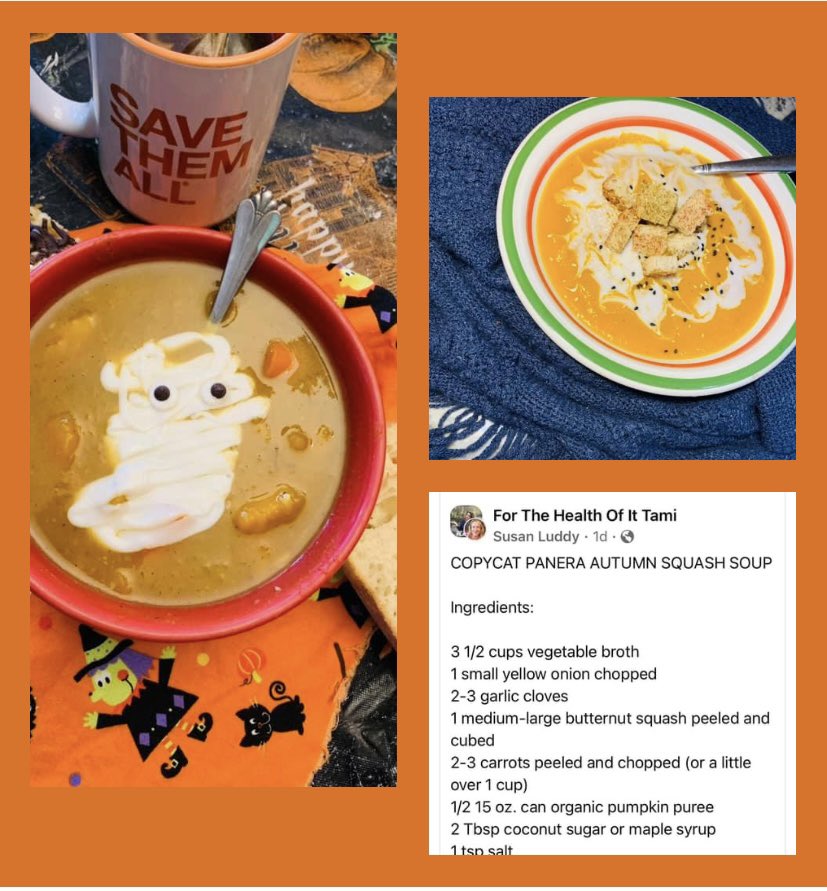 Autumn squash soup. #copycatrecipe <a href="/oatly/">Oatly</a> yogurt mummy