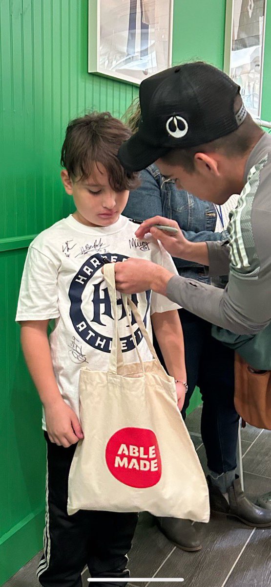 The <a href="/AbleMade/">Able Made</a> in-store event featuring <a href="/hfdathletic/">Hartford Athletic</a>. 🙌

Logan Gdula, Conor McGlynn, Mitchell Curry, Pearse O'Brien, Younes Boudadi, Luka Prpa, Jeciel Cedeno, and Juan Carlos Obregon Jr. all played foosball, shopped the collection &amp; chatted with attendees, including our campers.