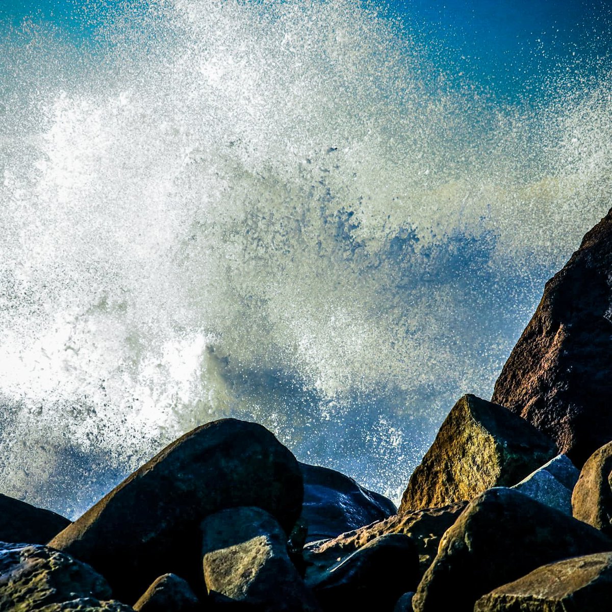 Sometimes I love to just sit on the rocks and admire the power of mother nature #Waves #photography
